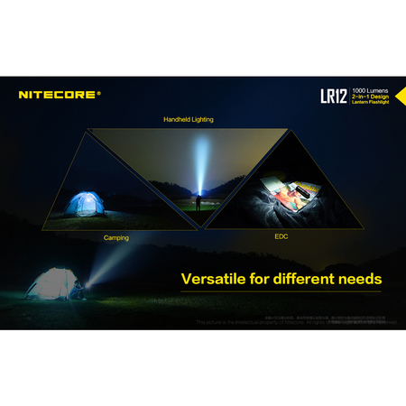 Nitecore LR12 1000 Lumen Mini 2-in-1 Lantern Flashlight LR12